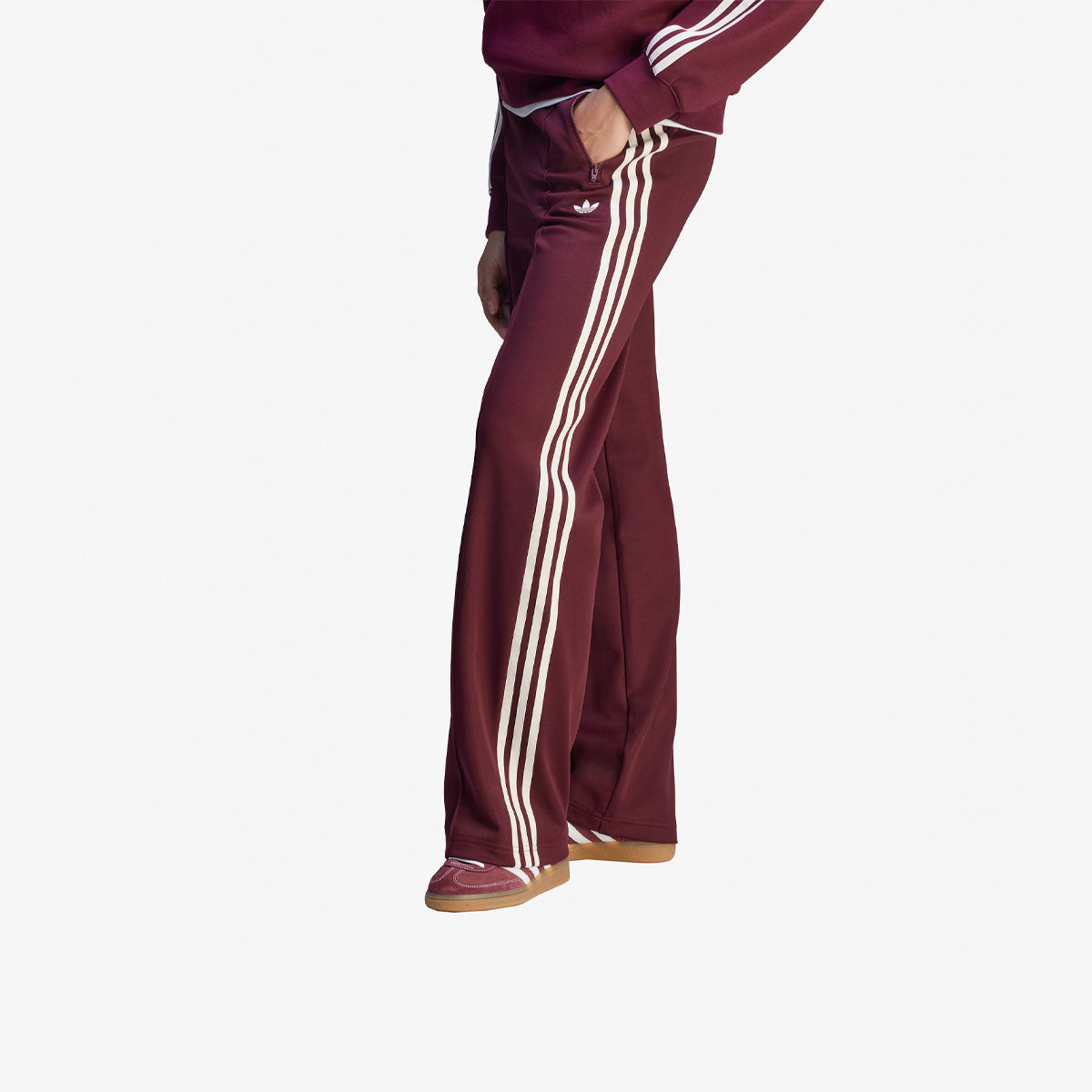 Women's adidas x Sporty & Rich Track Pants 'Burgundy'
