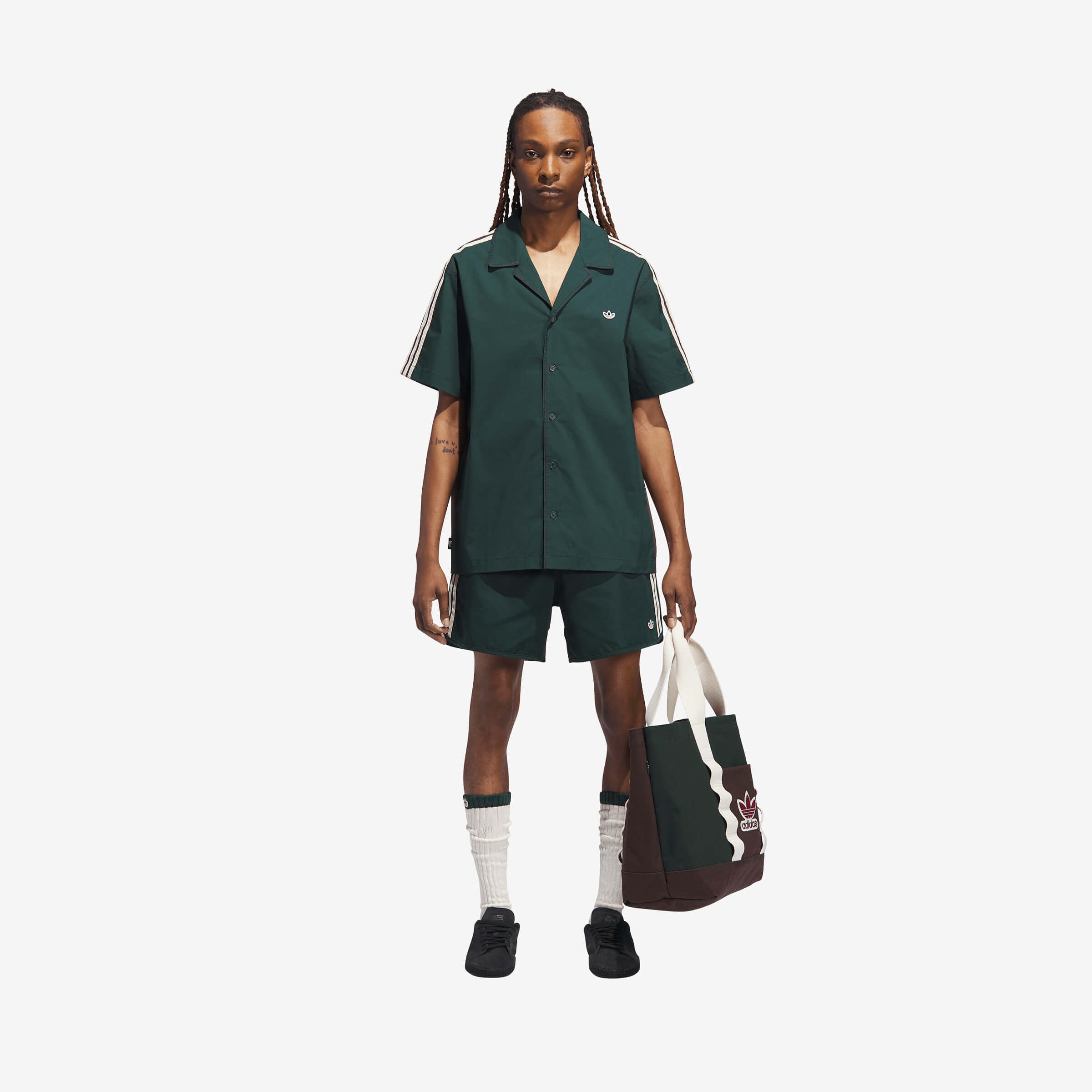 adidas Brown Bowling Shirt x Clot by Edison Chen