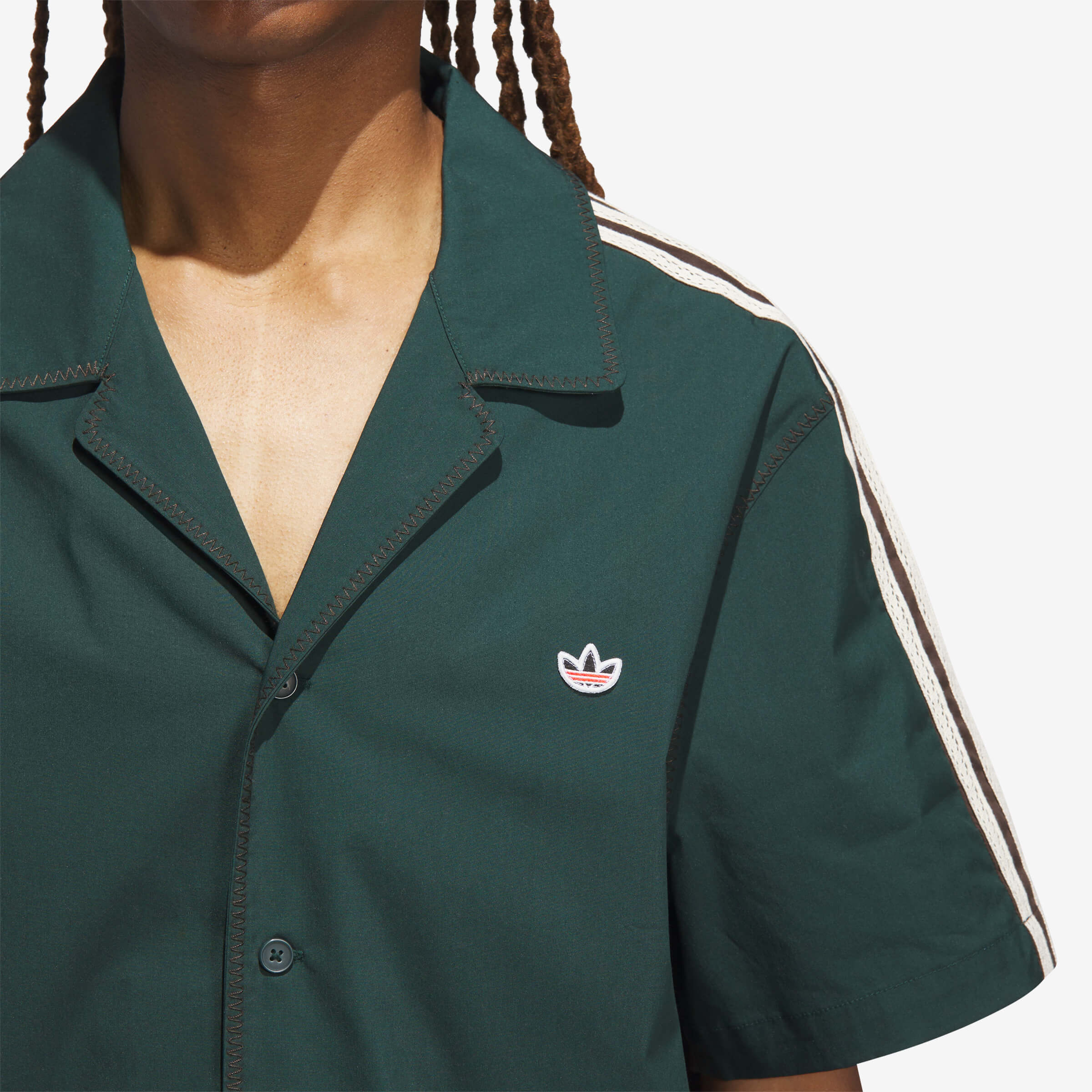 adidas Brown Bowling Shirt x Clot by Edison Chen