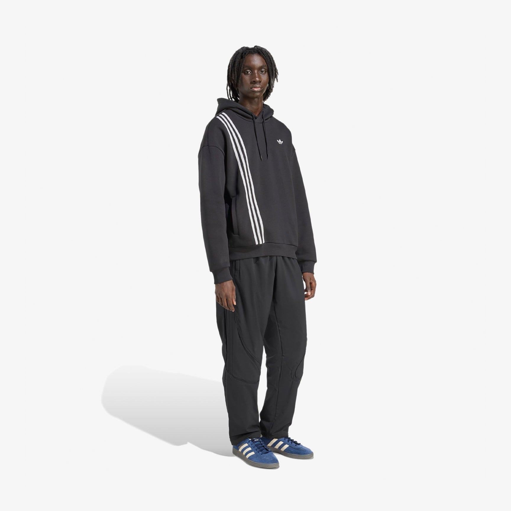 adidas Front Stripes Hoodie 'Black'