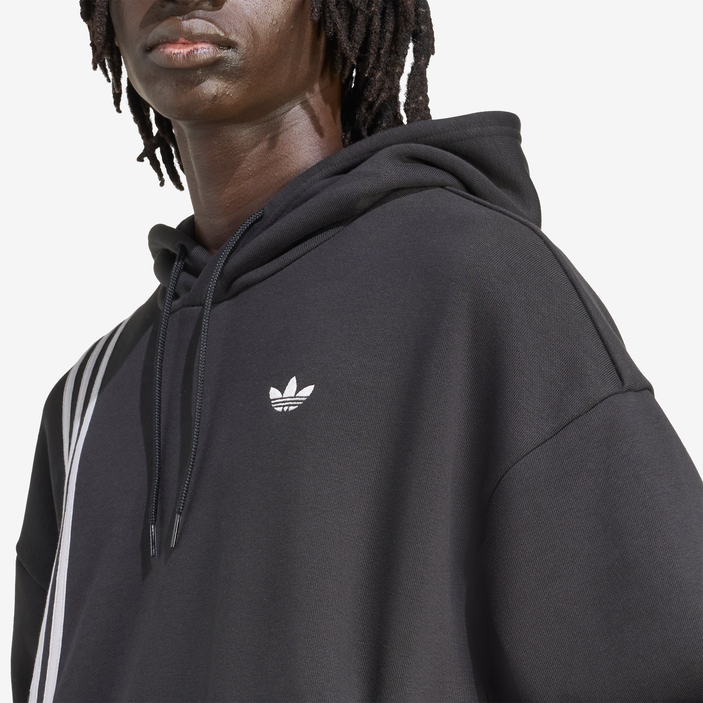 adidas Front Stripes Hoodie 'Black'