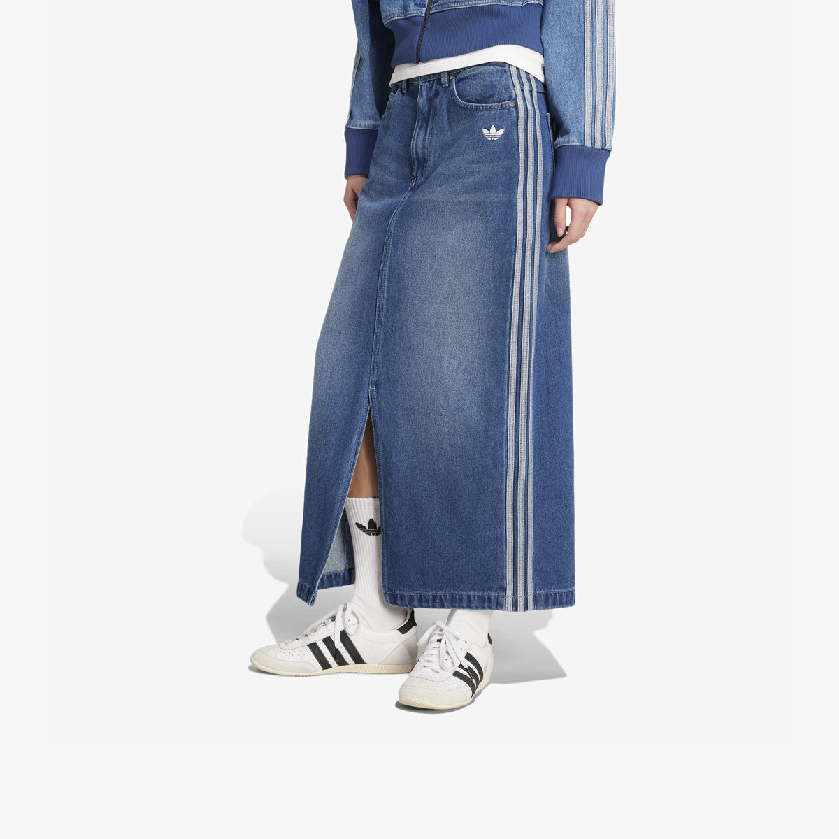 Women's adidas Adicolor 3-Stripes Denim Pencil Skirt 'Blue'