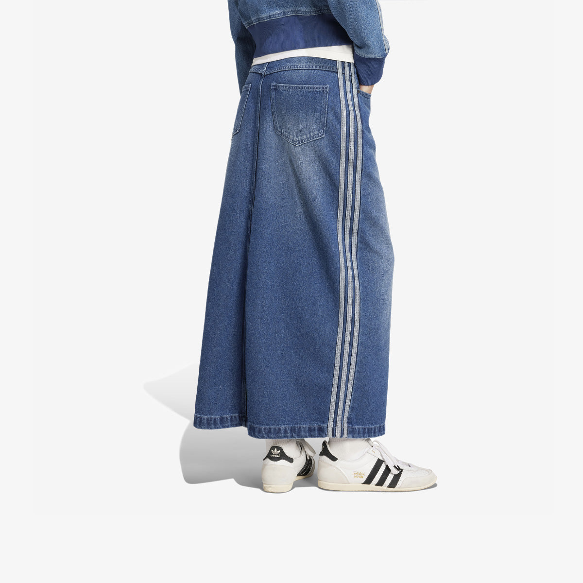 Women's adidas Adicolor 3-Stripes Denim Pencil Skirt 'Blue'