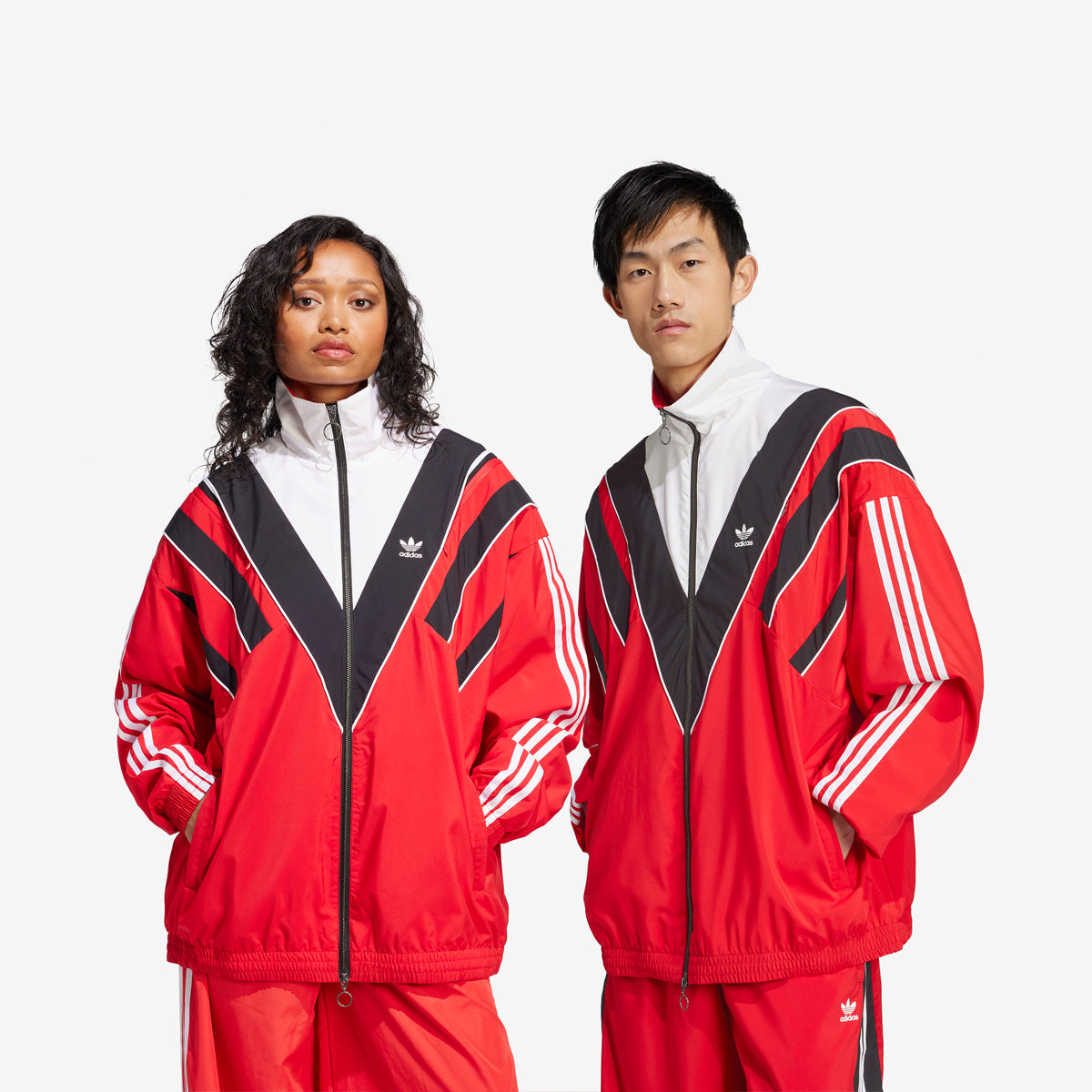 W adidas Rasant Cut Line Track Top Red | Broken Chains