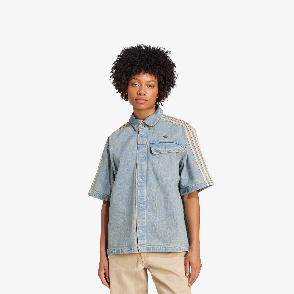 Women's adidas Premium Essentials Denim Shirt Shortsleeve