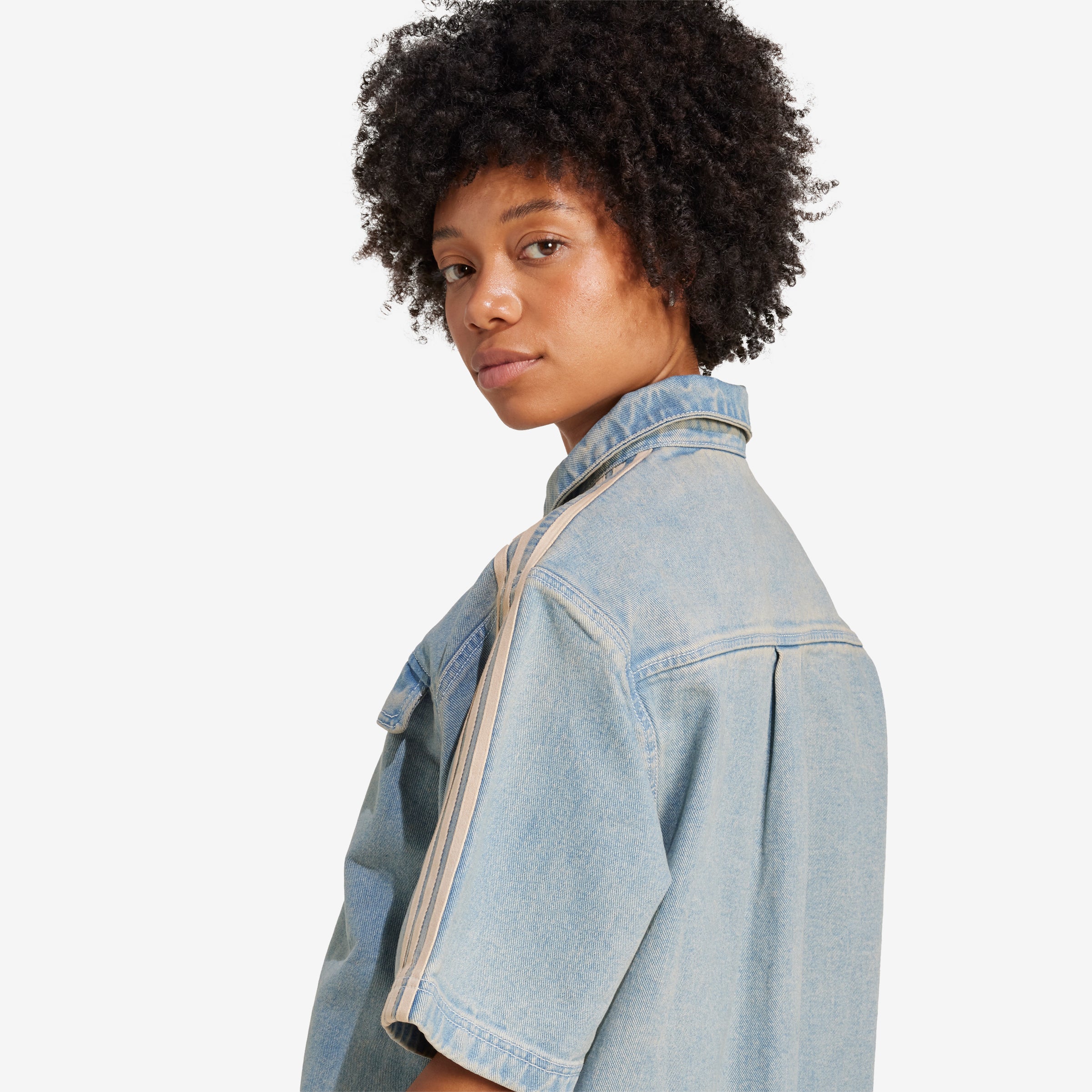 Women's adidas Premium Essentials Denim Shirt Shortsleeve