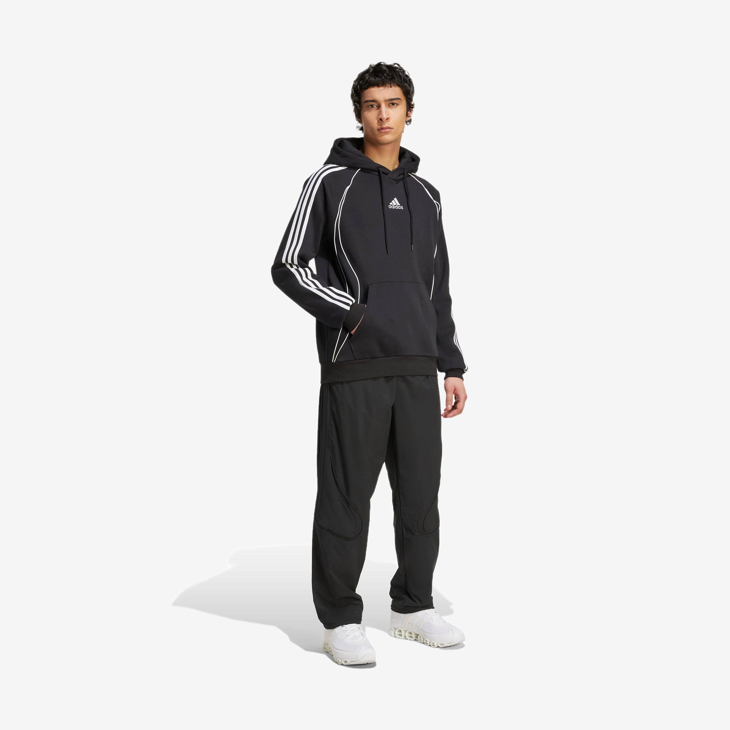 adidas Adicolor Teamgeist Cut Line Hoodie 'Black'
