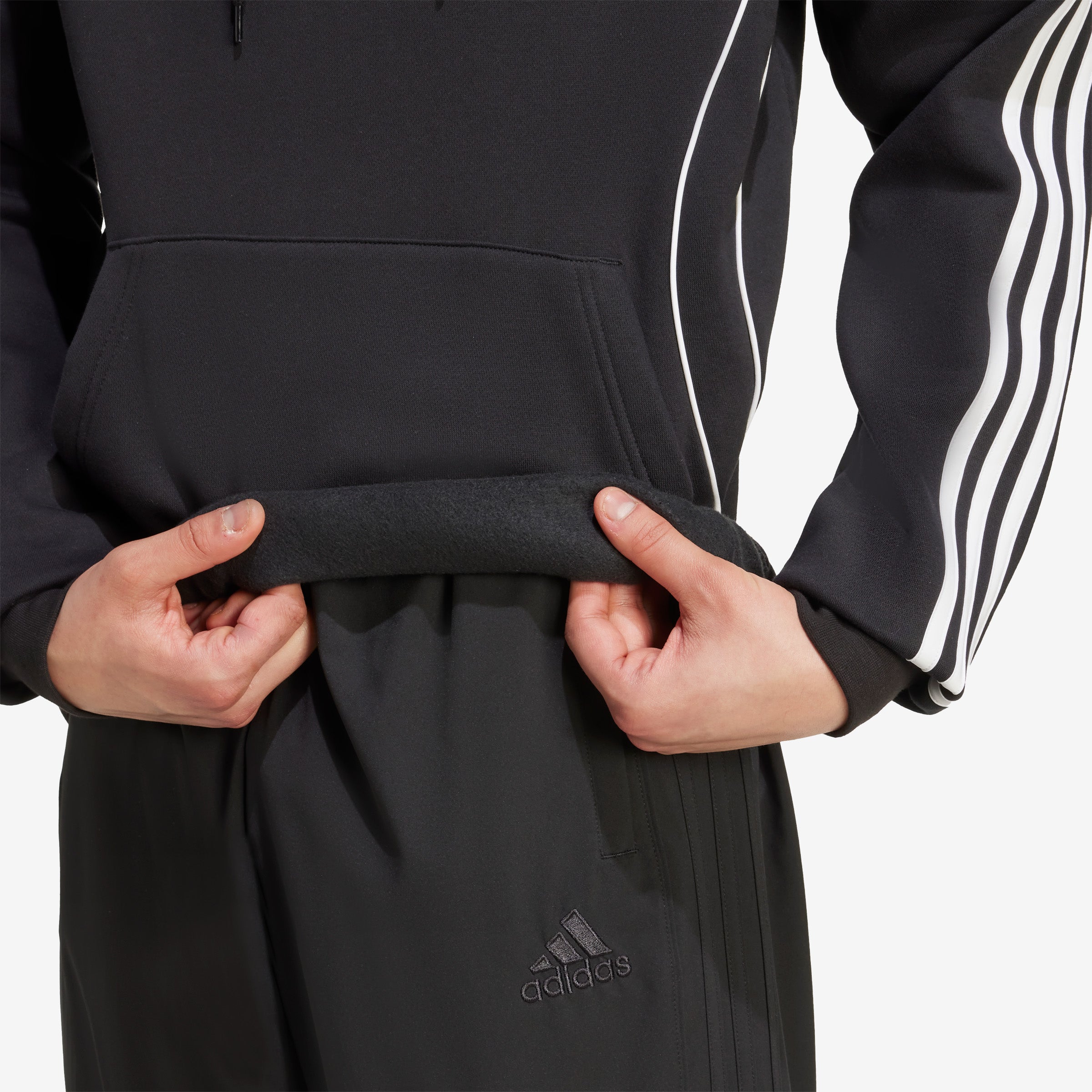 adidas Adicolor Teamgeist Cut Line Hoodie 'Black'