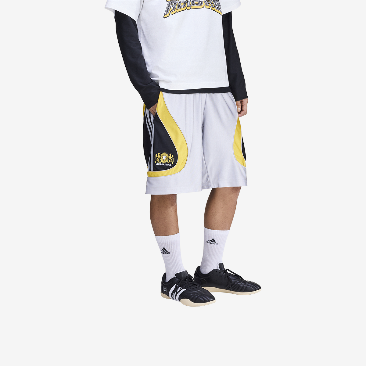 adidas X Brain Dead Shorts 'Silver'