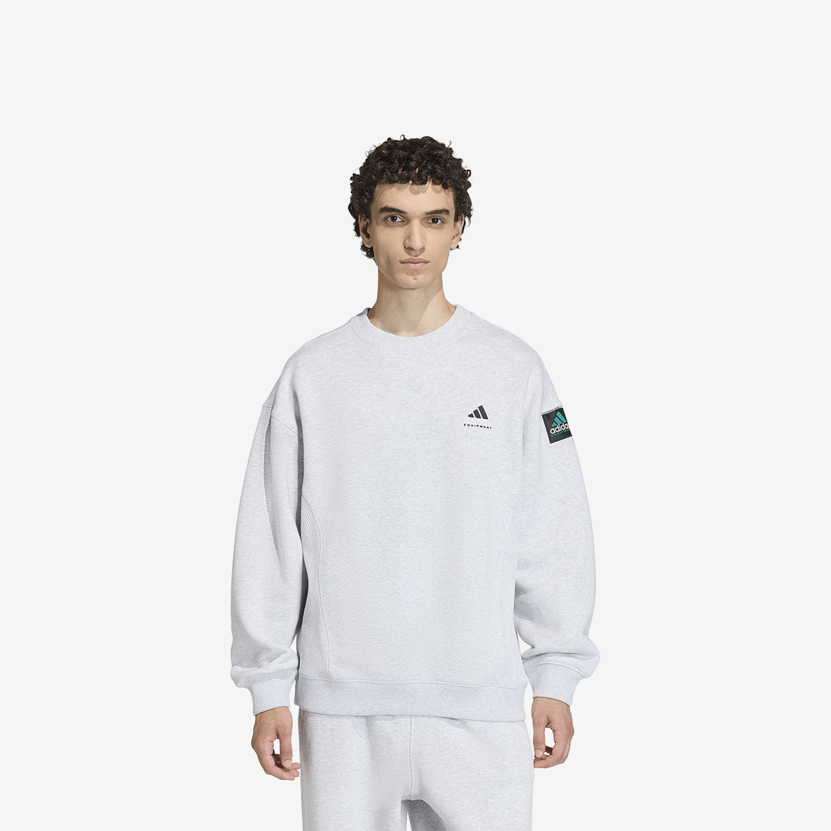 adidas Equipment Rib Crew-Neck 'Light Grey'