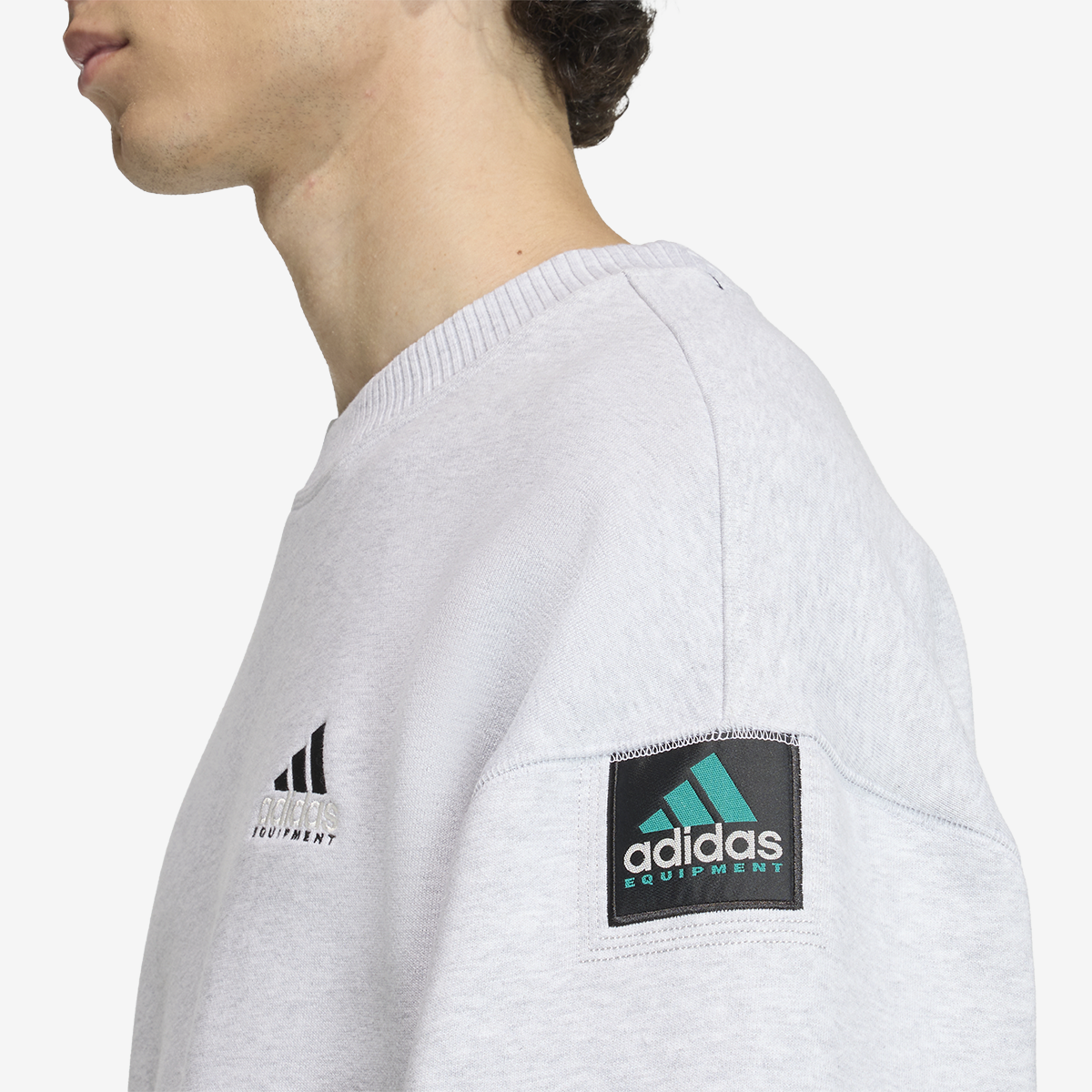 adidas Equipment Rib Crew-Neck 'Light Grey'