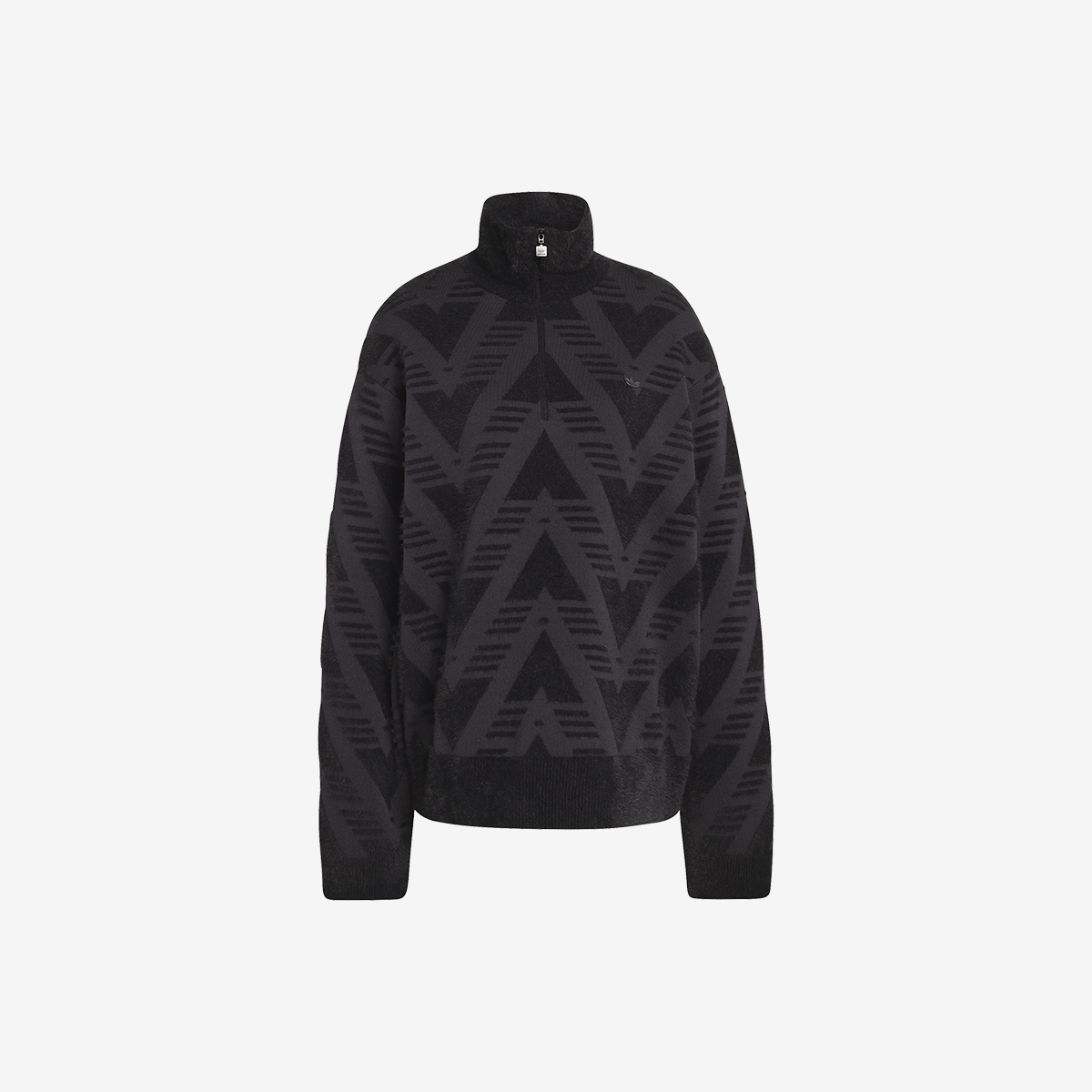 Women's Adidas Knitted Sweatshirt With Short Zipper