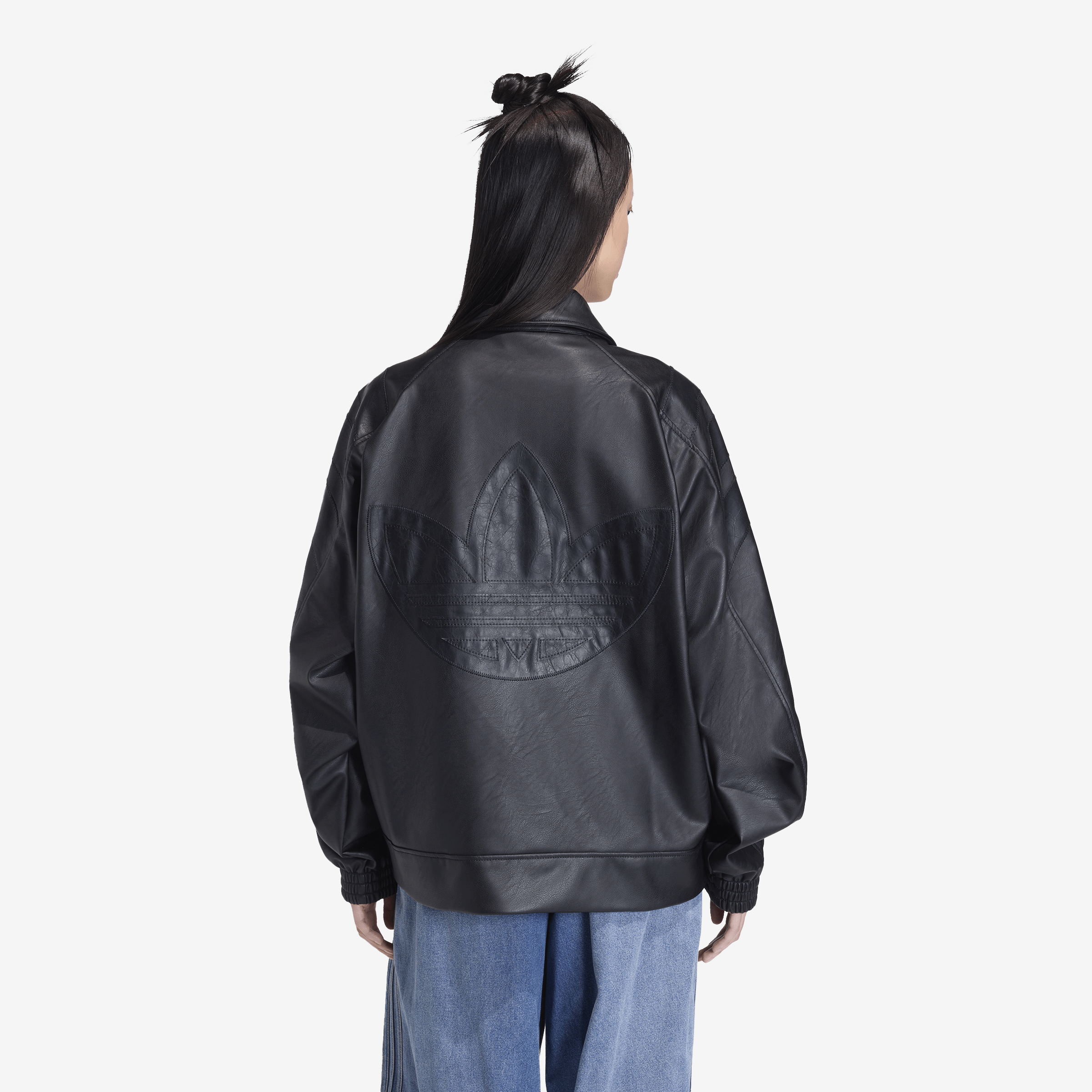 Women's adidas Santiago Pleather Jacket 'Black'