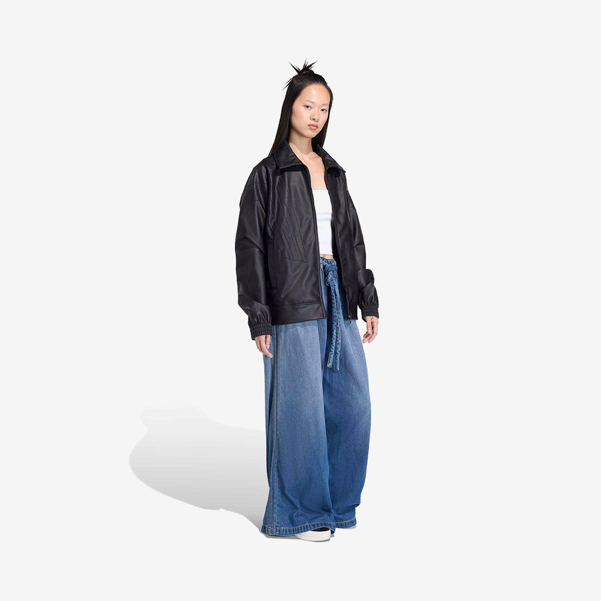 Women's adidas Santiago Pleather Jacket 'Black'