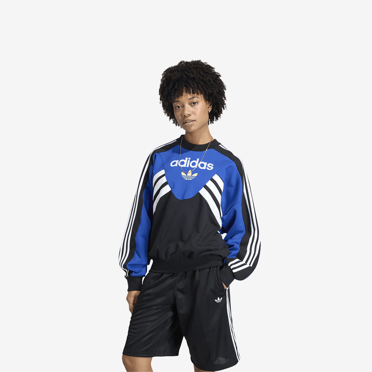 Women's adidas Crew Whit Cutline Sweatshirt 'Blue'