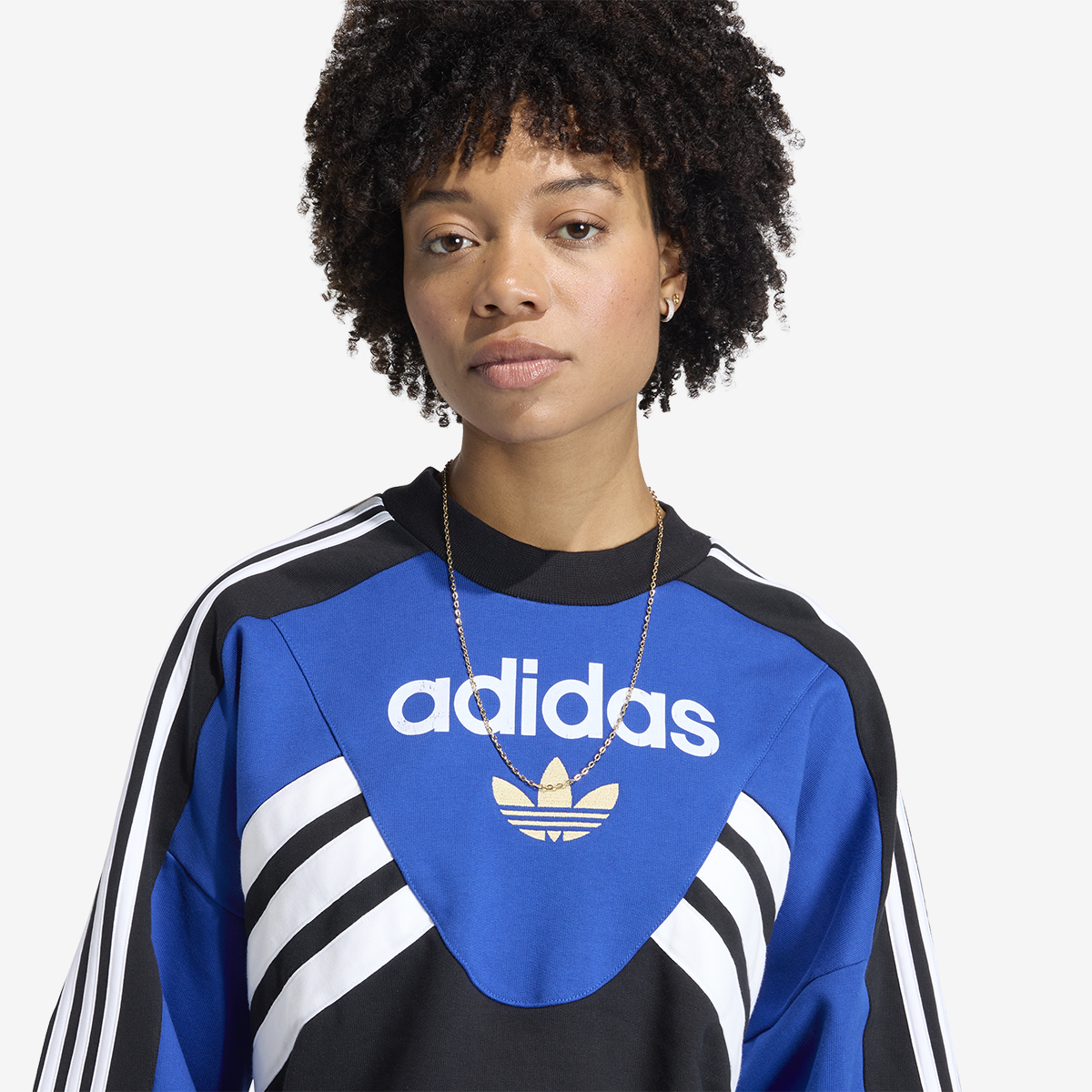 Women's adidas Crew Whit Cutline Sweatshirt 'Blue'