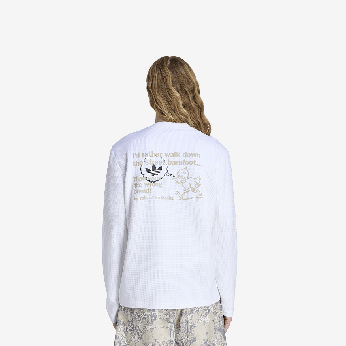 adidas Waffle Workwear Long Sleeve Shirt 'White'