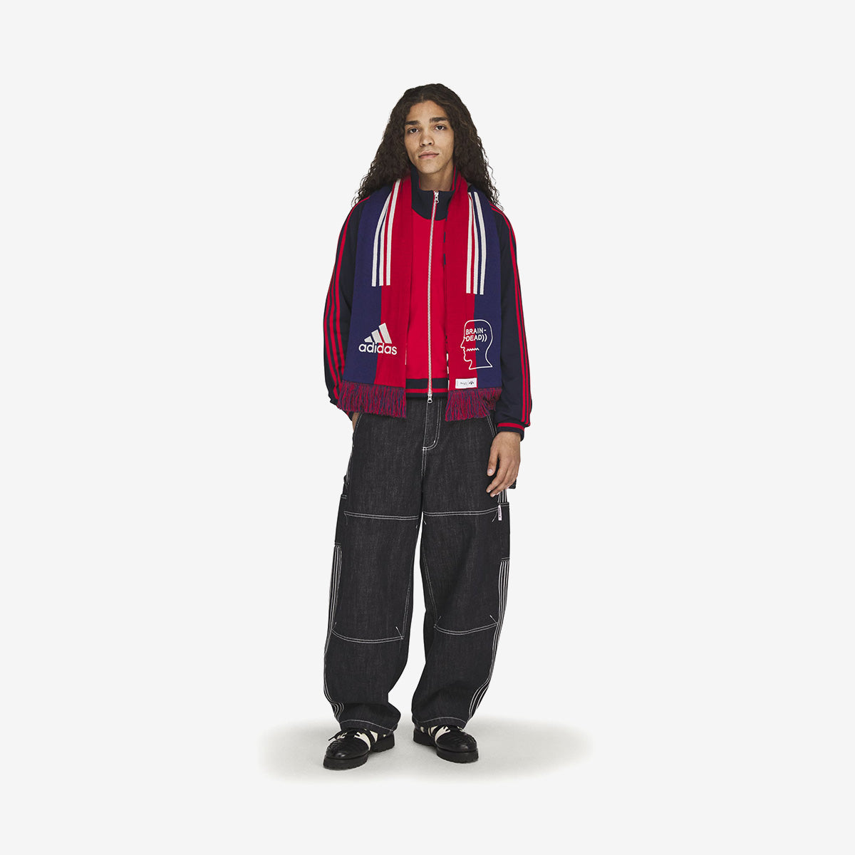 adidas Red Brain Dead Disney Scarf