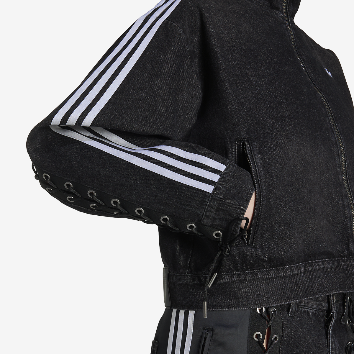 adidas Denim Lacing FB Jacket 'Black'