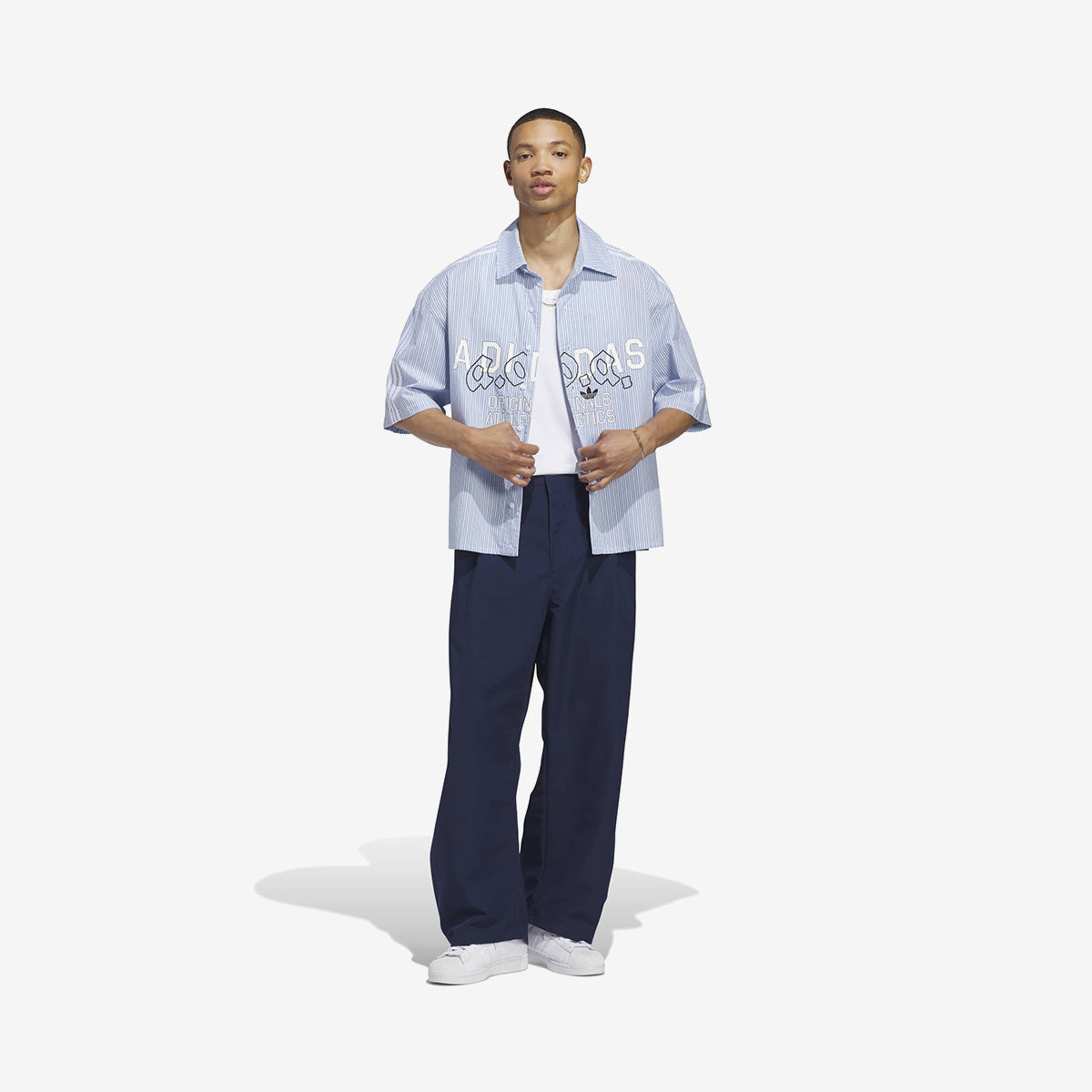 adidas AOA Button Up Shirt 'Night Indigo'