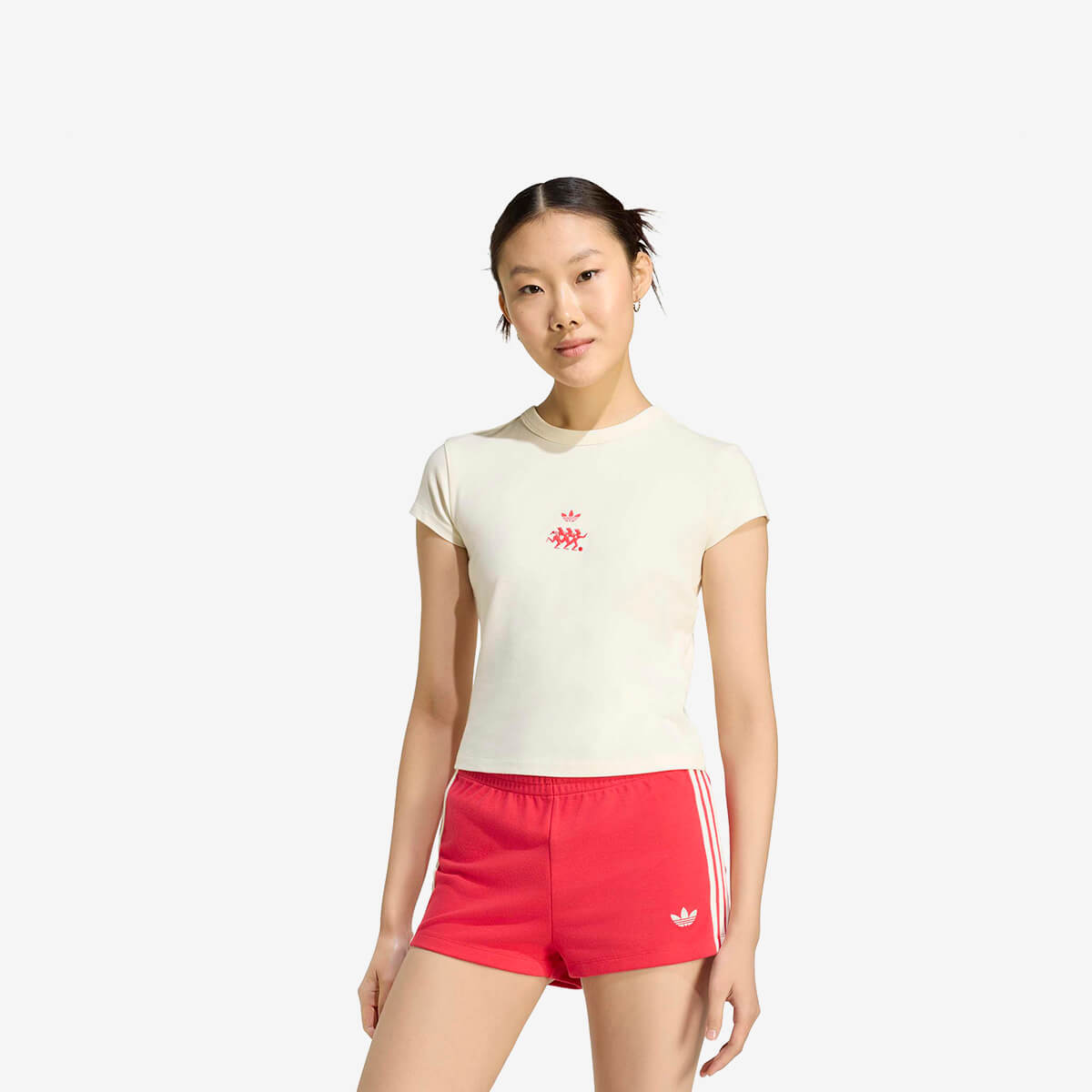 Women's Adidas Baby Slim Graphic Tee 'Cream White'