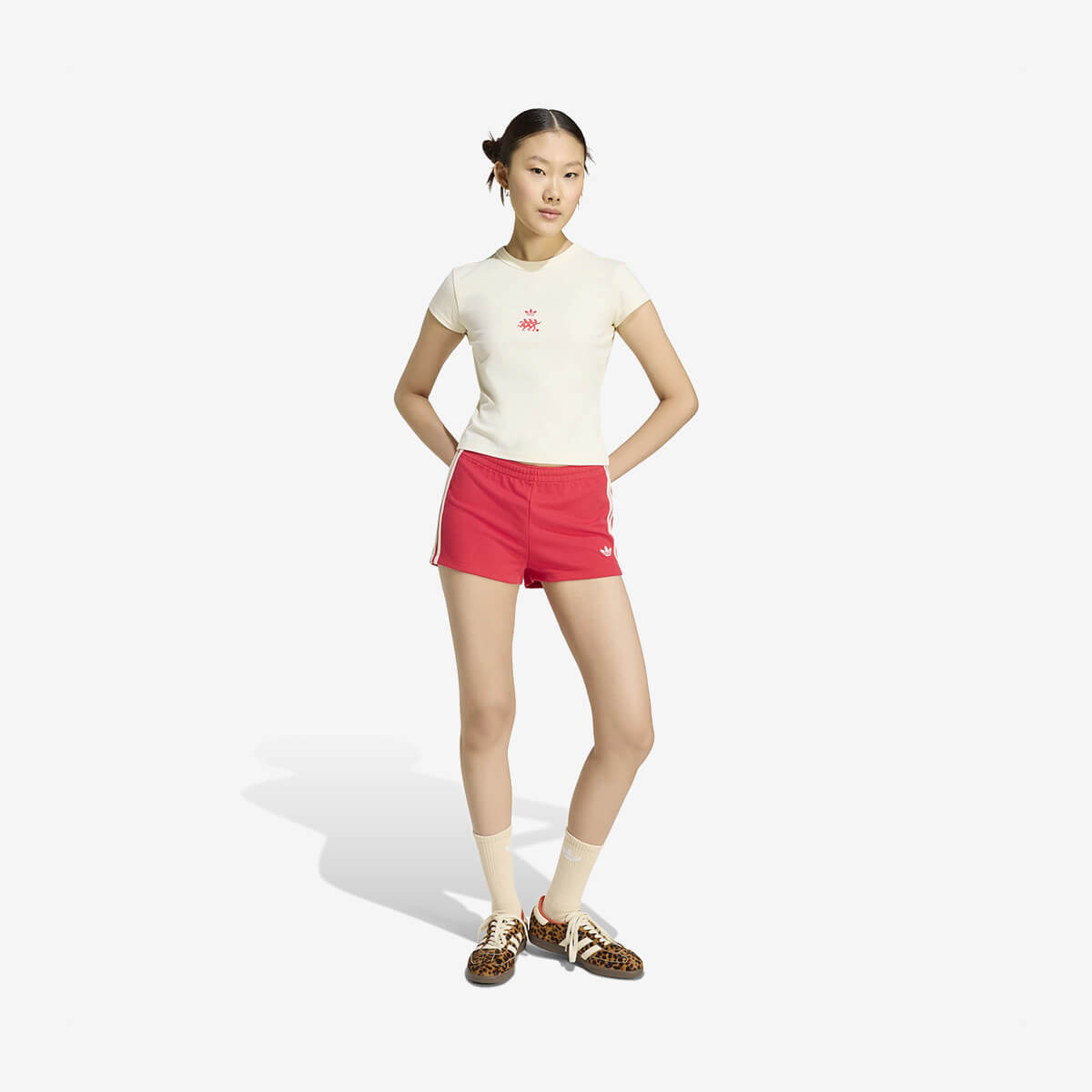 Women's Adidas Baby Slim Graphic Tee 'Cream White'