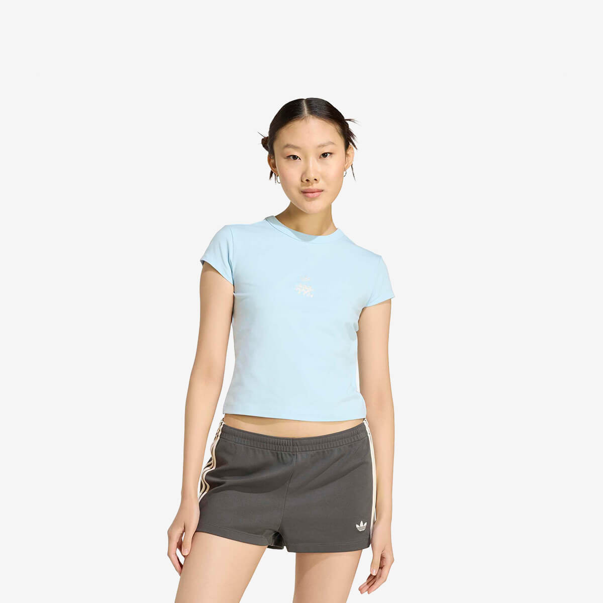 Women's Adidas Baby Slim Graphic Tee 'Ice Blue'