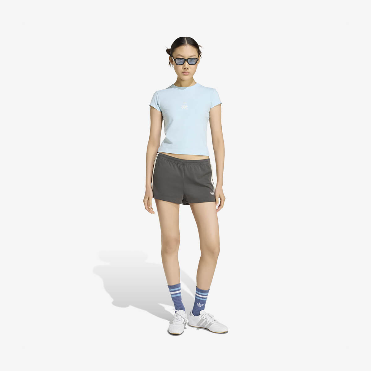 Women's Adidas Baby Slim Graphic Tee 'Ice Blue'