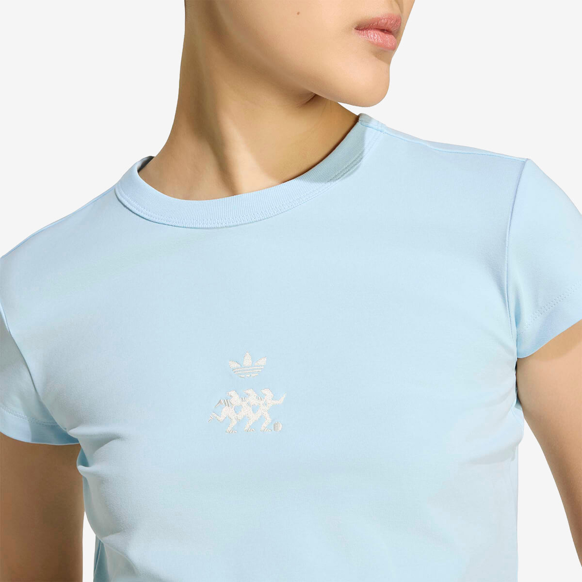 Women's Adidas Baby Slim Graphic Tee 'Ice Blue'