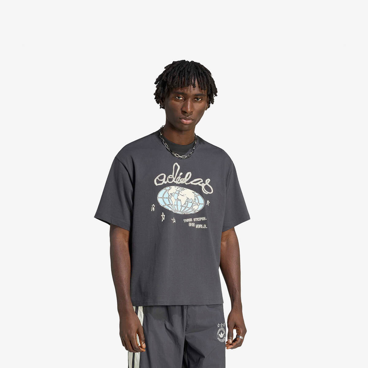 Adidas Graphic Original One World Tee 'Utility Black'