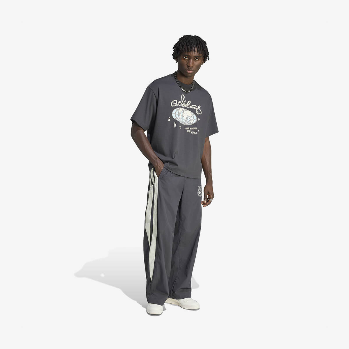 Adidas Graphic Original One World Tee 'Utility Black'