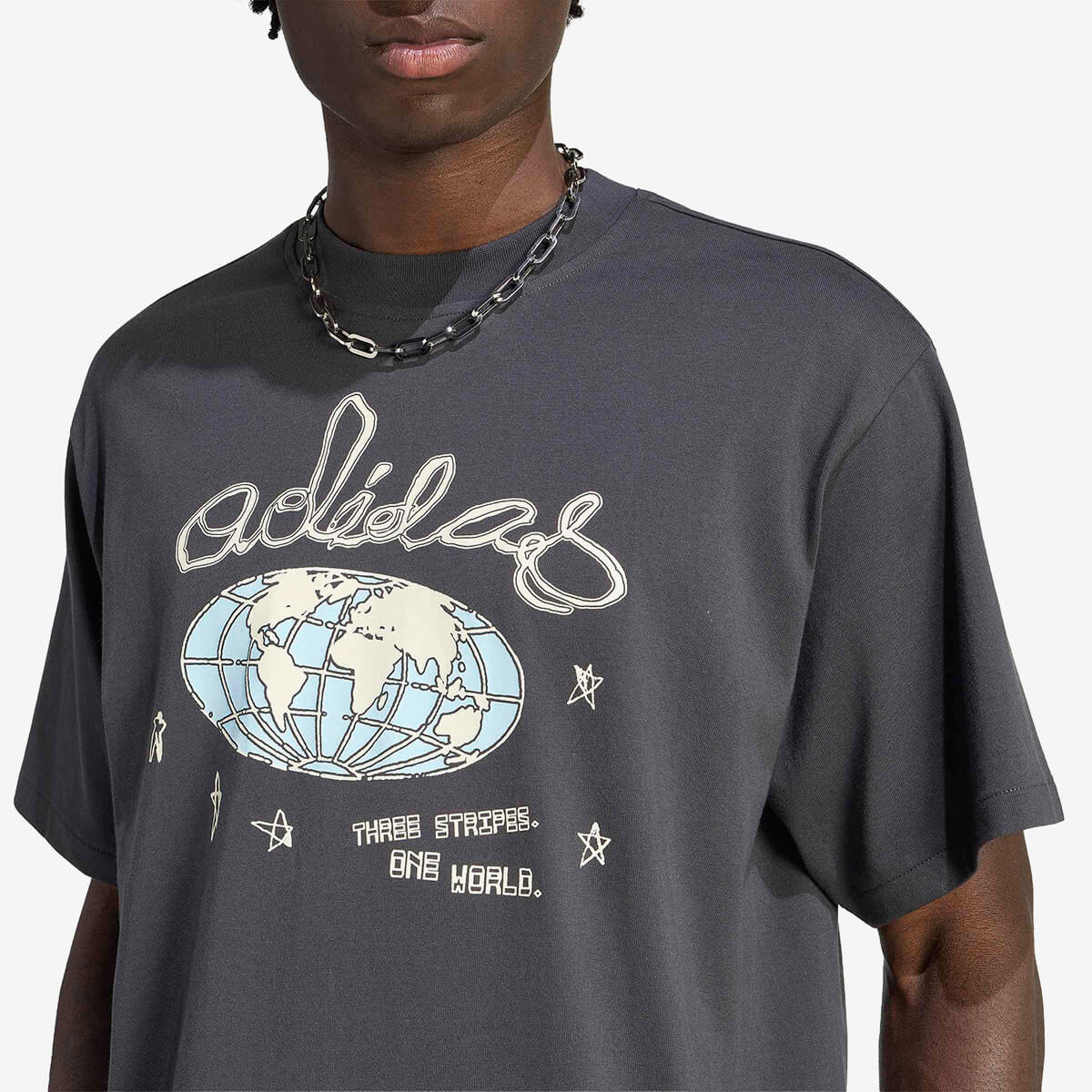 Adidas Graphic Original One World Tee 'Utility Black'