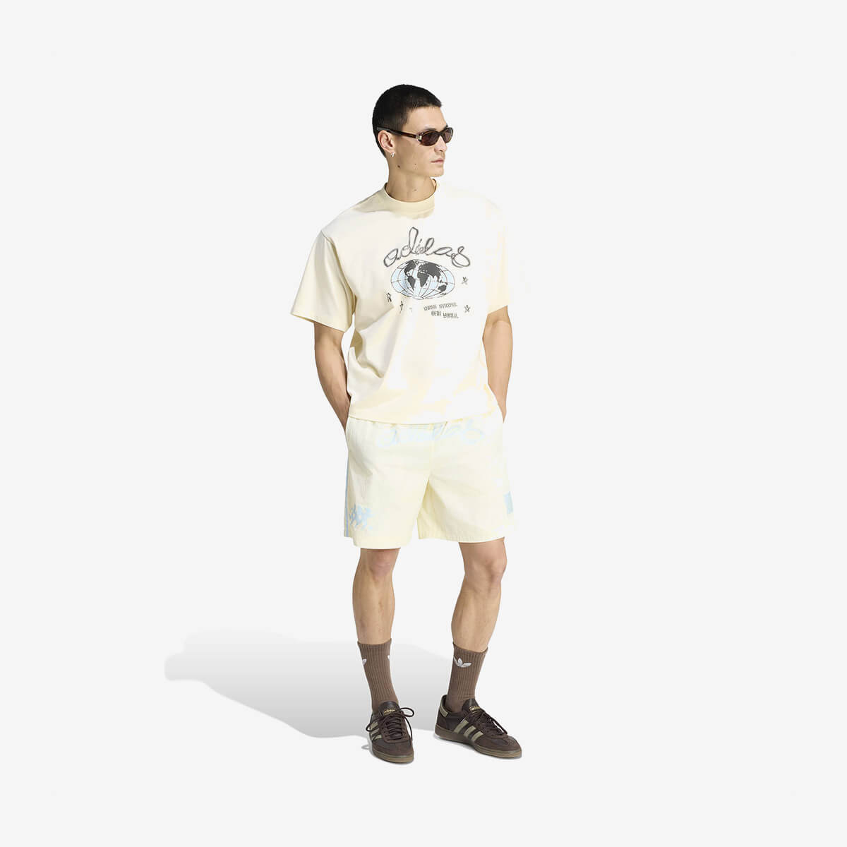Adidas Nylon GFX Short 'Cream White'