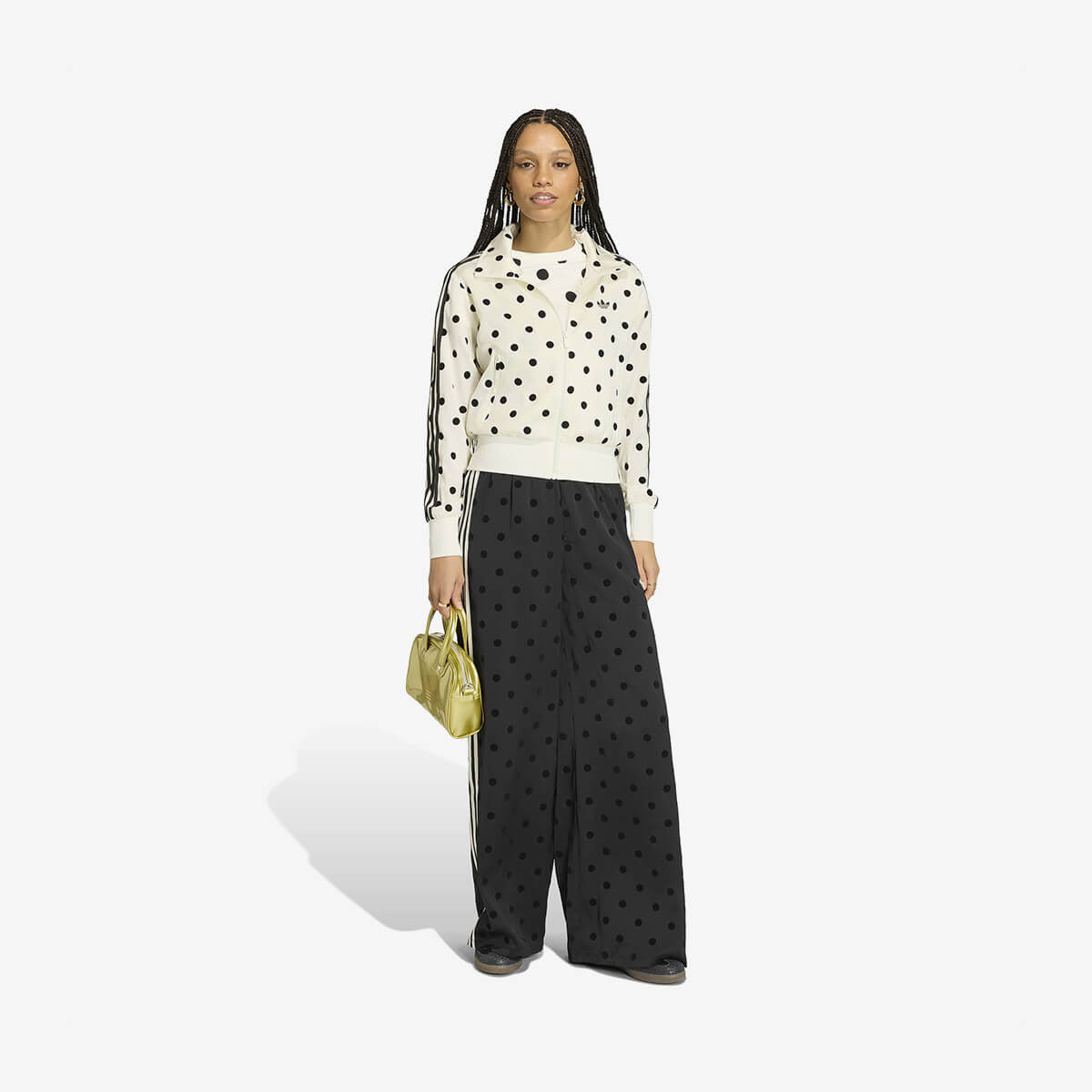 Women's Adidas Polka Dots TT de Satén Track Top 'Off White'