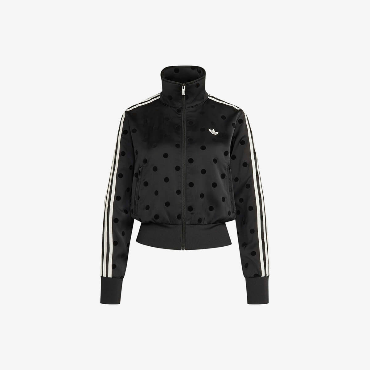 Women's Adidas Polka Dots TT de Satén Track Top 'Black'
