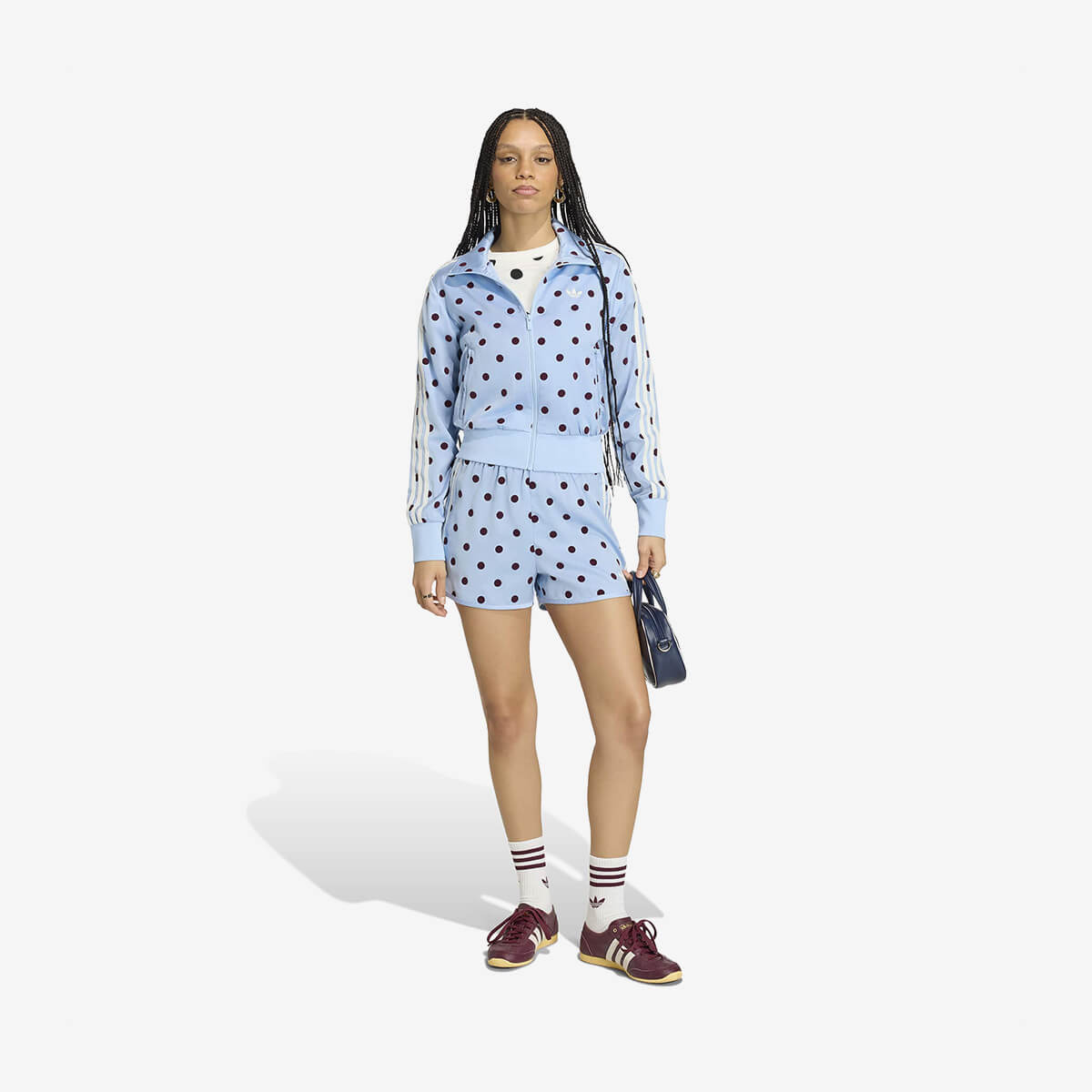 Women's Adidas Polka Dots TT de Satén Track Top 'Clear Sky'