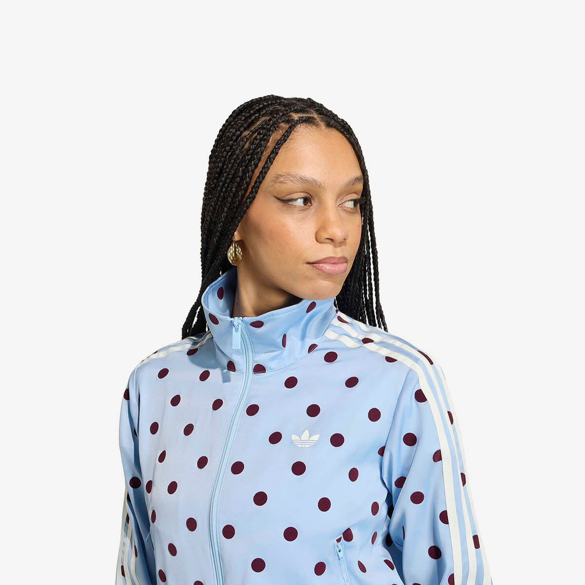 Women's Adidas Polka Dots TT de Satén Track Top 'Clear Sky'