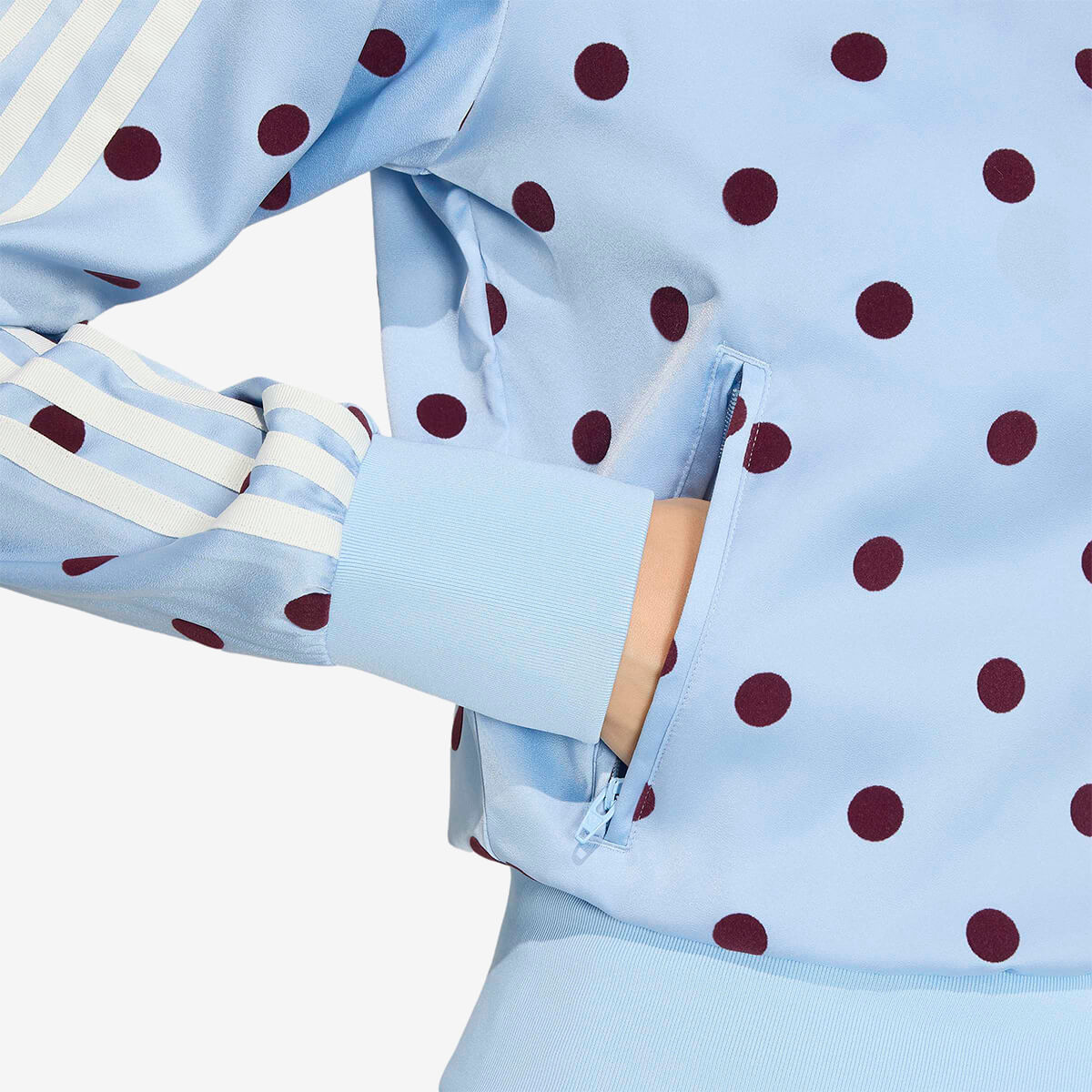 Women's Adidas Polka Dots TT de Satén Track Top 'Clear Sky'