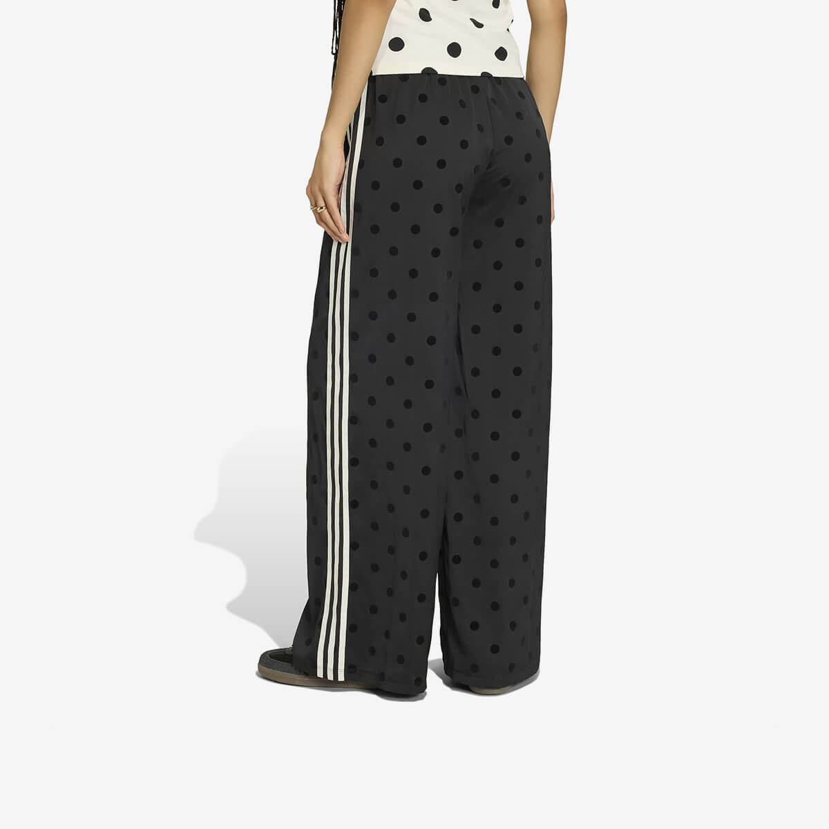 Women's Adidas Satin Polka Dots Track Pant 'Black'