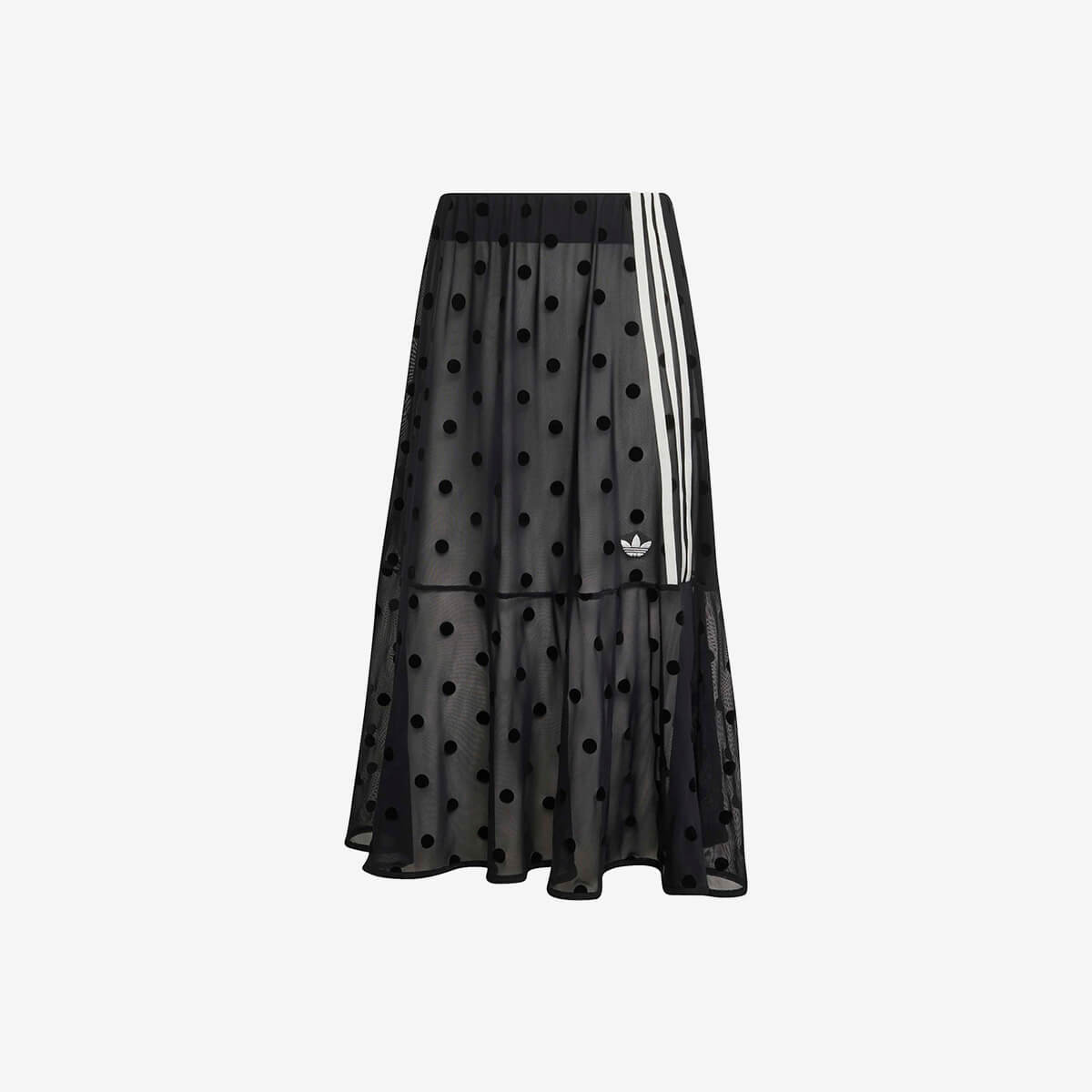 Women's Sheer Polka Dots Skirt 'Black'