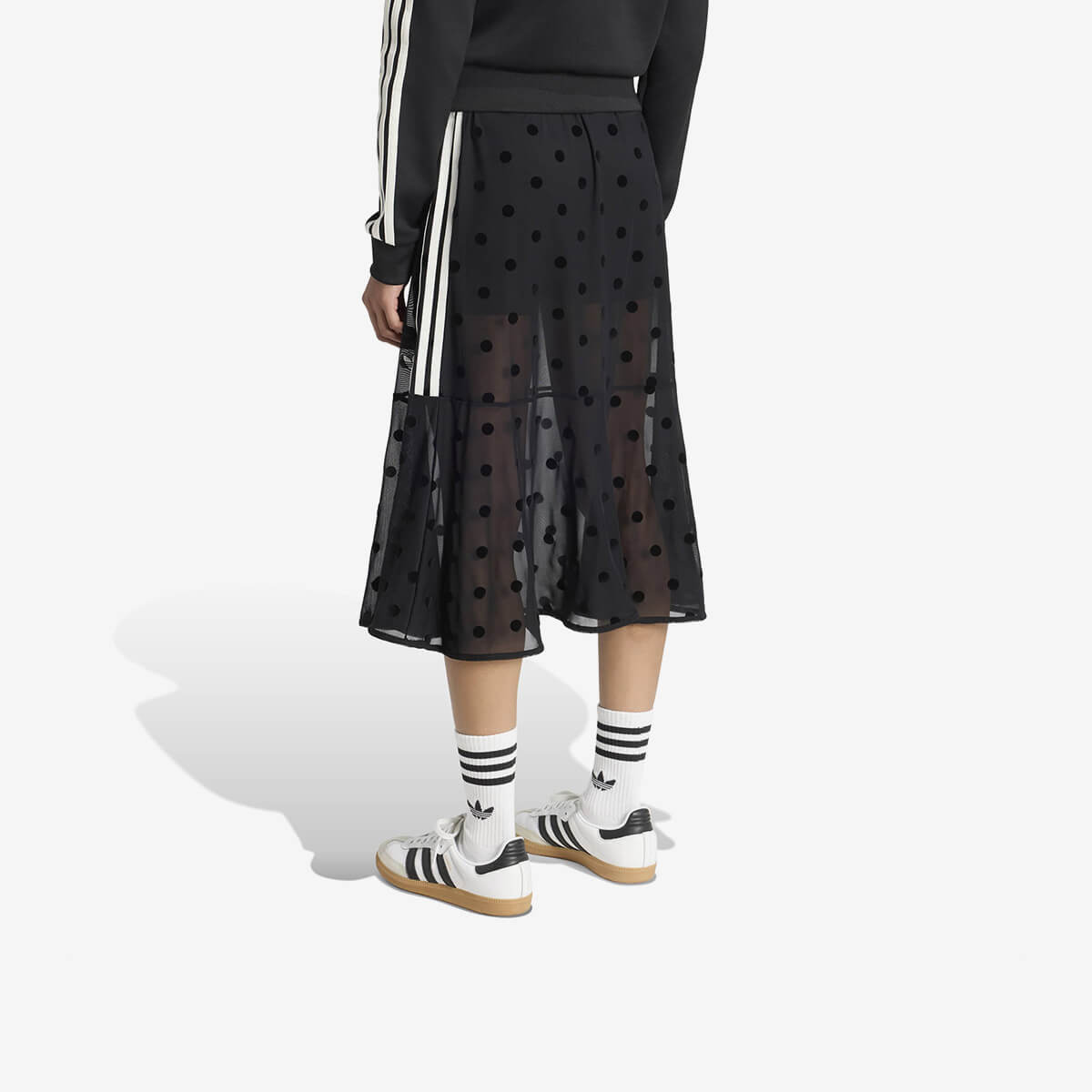 Women's Sheer Polka Dots Skirt 'Black'