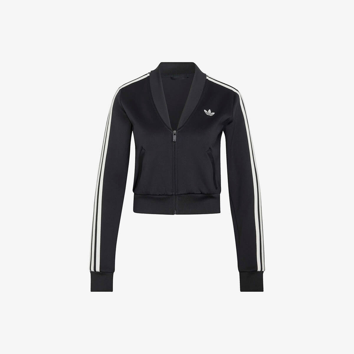 Women's Adidas V-Neck Superstar Track Top 'Black'