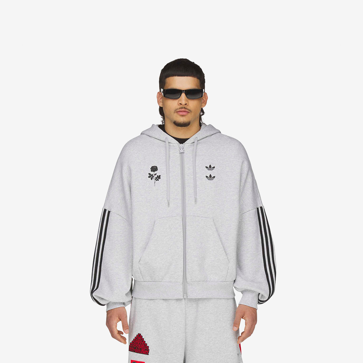 Adidas Chavarria Full Zip Logo 'Grey'