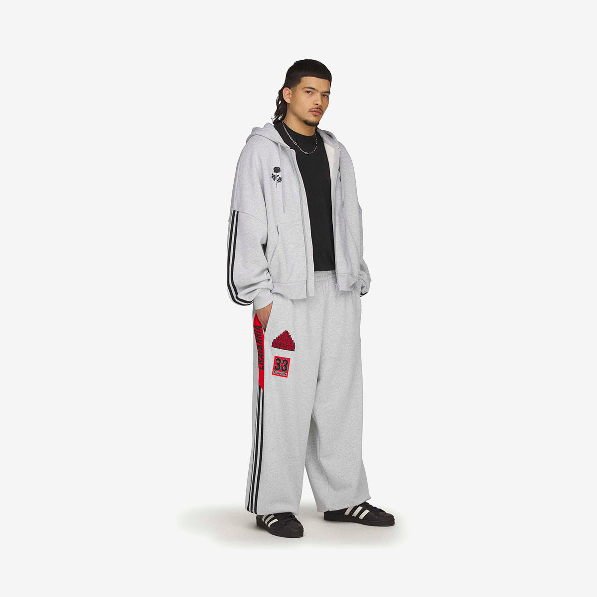 Adidas Chavarria Full Zip Logo 'Grey'