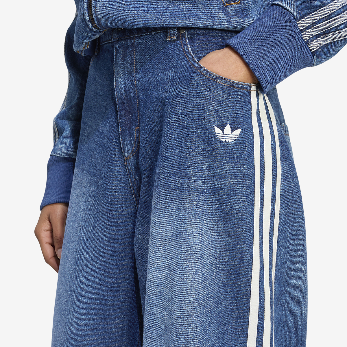 Women's adidas Vintage Wide Leg 'Indigo Denim'