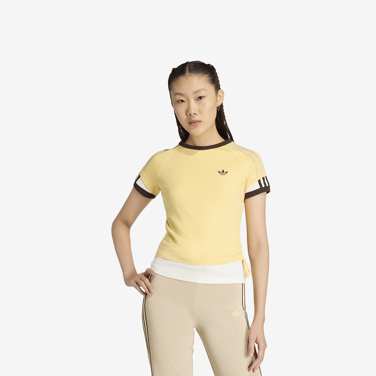 Women's adidas Double Layared Cali Tee 'Orange Tint'