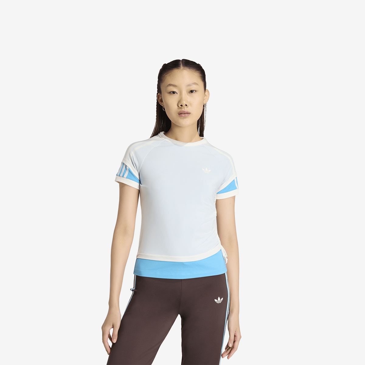 Women's adidas Double Layered Cali Tee 'Off White'