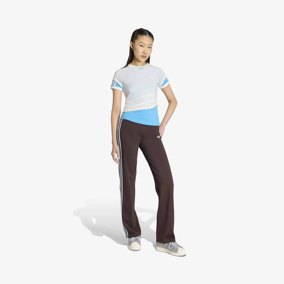 Women's adidas Double Layered Cali Tee 'Off White'