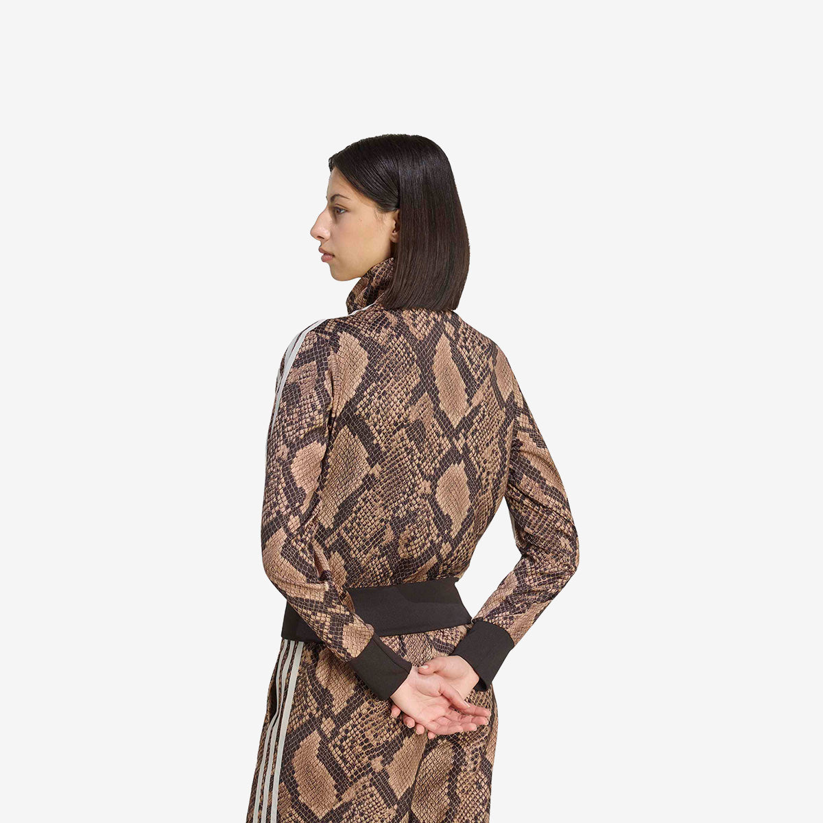 Women's adidas Satin Snake Print Firebird Track Jacket