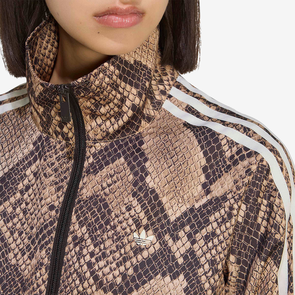 Women's adidas Satin Snake Print Firebird Track Jacket